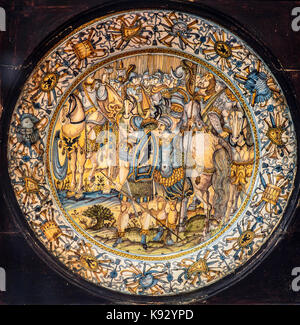 Italia Abruzzo Loreto Aprutino acerbo Museo Ceramica - Ceramica di antonio lolli (1560 - 1619 ) Foto Stock