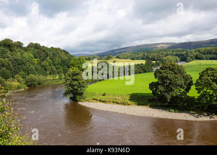 Il fiume Lune da Ruskins vista in Kirkby Lonsdale Cumbria Inghilterra England Regno Unito Regno Unito Foto Stock