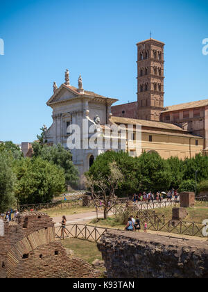 Basilica di Santa Francesca Romana; Roma, Italia Foto Stock