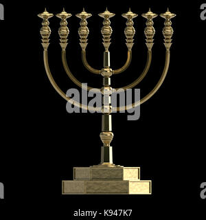 Candela menorah 3D render Foto Stock