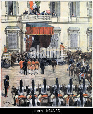 La Domenica del Corriere, 24 giugno 1900 Inaugurazione XXI legislatura Foto Stock