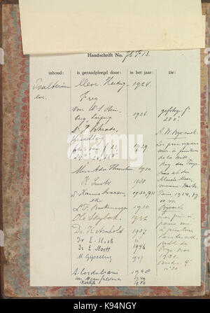 Biblioteca check out card (1924 1950) nel Salterio di Eleonora di Aquitania (ca. 1185) KB 76 F 13, inhoud Foto Stock