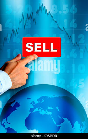 Sostenere il mercato azionario concept Foto Stock