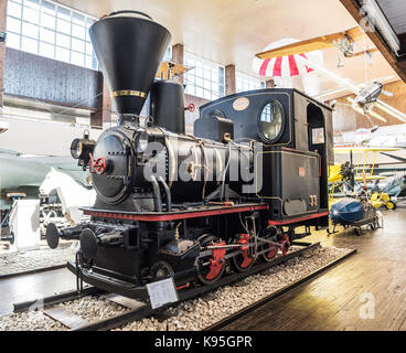 Antica locomotiva della Tesla museum di Zagabria. Foto Stock