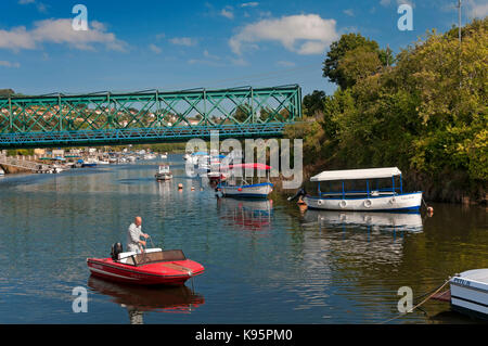 Fiume Mandeo, Betanzos, provincia di la Coruna, Regione Galizia, Spagna, Europa Foto Stock