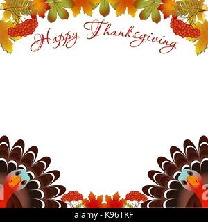 La Turchia bird per felice celebrazione di ringraziamento Illustrazione Vettoriale