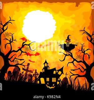 Sfondo di halloween Illustrazione Vettoriale