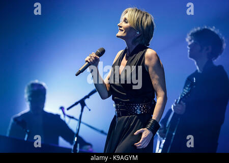 Il cantante Patricia Kaas sul palco della sala concerti Zenith di Strasburgo, su 2017/02/09 Foto Stock