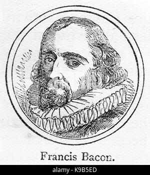 Un 1910 schizzo ritratto di Francis Bacon, primo Visconte St Alban Foto Stock
