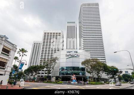 Complesso di Raffles city, Singapore Foto Stock