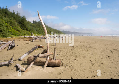 Tofino, British Columbia, Canada - 9 settembre 2017: lunga spiaggia vicino a Tofino Foto Stock
