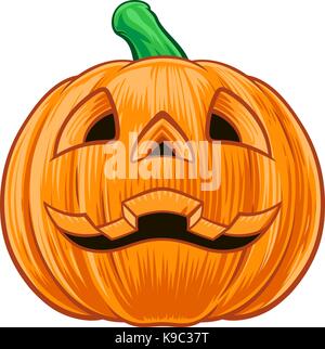 Zucca di halloween illustrazione Illustrazione Vettoriale