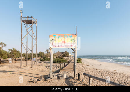 Swakopmund, Namibia - giugno 30, 2017: tiger reef restaurant e bar a Swakopmund nel deserto del Namib sulla costa atlantica della Namibia Foto Stock