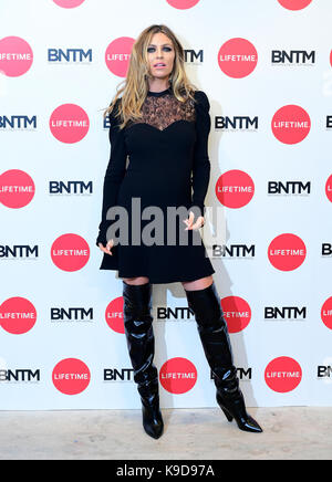 Giudice abbey clancy frequentando la Gran Bretagna il prossimo modello top photocall presso il negozio Studios di Londra. Foto Stock