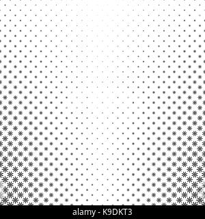 Monocromatico fiore geometrico del modello - abstract floral background vector graphic design dalle forme curve Illustrazione Vettoriale