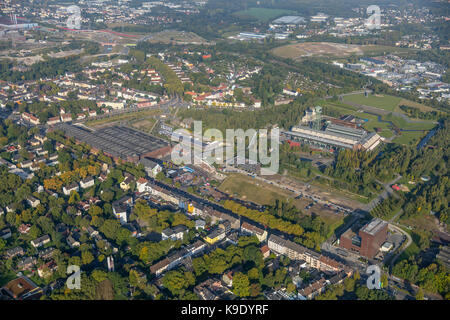 Dimostrazione di lavoratori siderurgici a Bochum, contro la fusione di ThyssenKrupp Steel e TATA dall'India, grande dimostrazione tra ThyssenKrupp Bochum's. Foto Stock