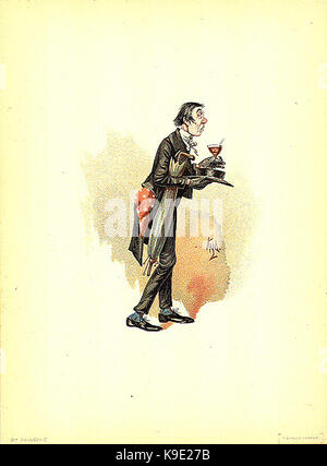 Signor Stiggins 1889 Dickens The Pickwick Papers carattere per Kyd (Joseph Clayton Clarke) Foto Stock