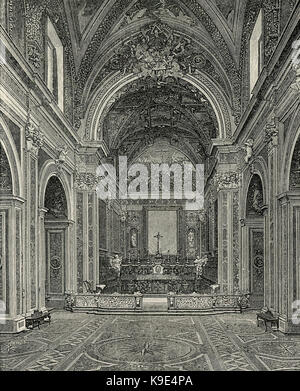 Napoli interno della chiesa di San Martino Foto Stock