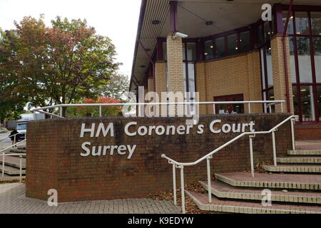 HM Coroner's Court Surrey Foto Stock