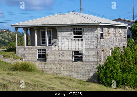 Barbados. Middle-class house in costruzione in 'Scotland' distretto dell' isola. Foto Stock