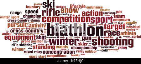 Parola di biathlon concetto cloud. illustrazione vettoriale Illustrazione Vettoriale