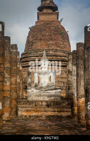 Wat SA si, nel Parco storico di Sukhothai, Sukhothai, Thailandia Foto Stock