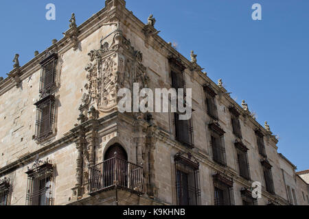 Palacio de la conquista la facciata (Trujillo, caceres, Spagna). Foto Stock