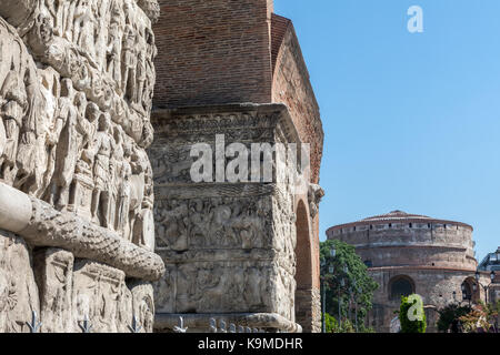 Arco di Galerio (o Kamara) e Rotunda a Salonicco - Grecee Foto Stock