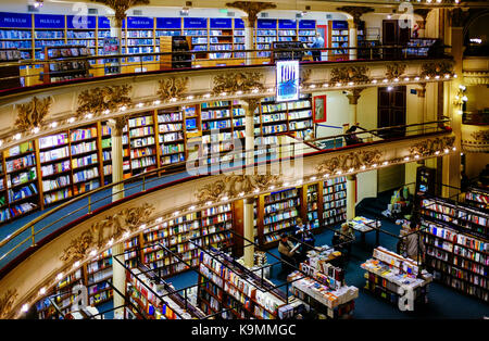 Buenos aires, Argentina. ottobre 06, 2013.library 'EL' ateneo della città di Buenos aires argentina, è particolarmente interessante attrazione turistica Foto Stock