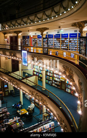 Buenos aires, Argentina. ottobre 06, 2013.library 'EL' ateneo della città di Buenos aires argentina, è particolarmente interessante attrazione turistica Foto Stock