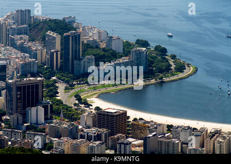 Il Botafogo - vista dal monte Corcovado Foto Stock