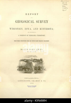 Relazione di indagine geologica del Wisconsin, Iowa e Minnesota30822973 BHL Foto Stock