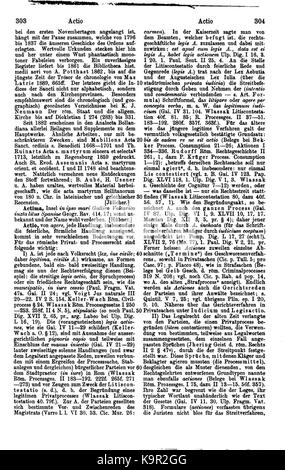 Pauly Wissowa i,1, 0303 si riferisce a un volume specifico e a una pagina dell'Enciclopedia Pauly-Wissowa, che è un'opera completa sulla storia antica, la cultura e le antichità classiche. Questo riferimento riguarda una particolare voce o sezione dell'enciclopedia. Foto Stock