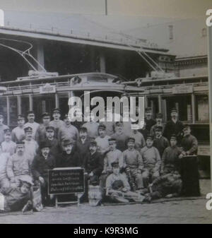 Remise Kreuzgasse 1902 (Verkehrsmuseum der Wiener Linien; Ausschnitt) Foto Stock