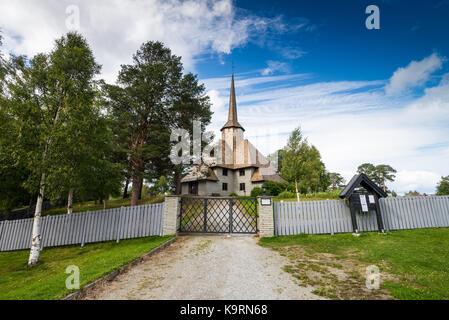 Esterno della chiesa dombas, dombas, Norvegia, Scandinavia, Europa. Foto Stock