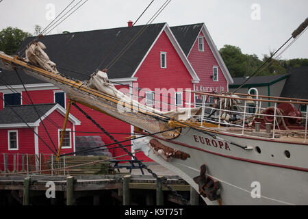 Fondata nel 1753 lunenburg, Nova Scotia, Canada è designato come sito patrimonio mondiale dell'UNESCO, il sito storico nazionale del Canada. Foto Stock