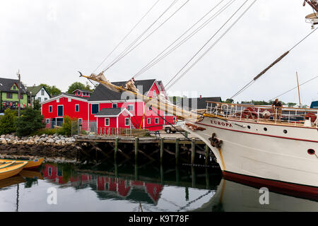 Fondata nel 1753 lunenburg, Nova Scotia, Canada è designato come sito patrimonio mondiale dell'UNESCO, il sito storico nazionale del Canada. Foto Stock