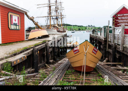 Fondata nel 1753 lunenburg, Nova Scotia, Canada è designato come sito patrimonio mondiale dell'UNESCO, il sito storico nazionale del Canada. Foto Stock