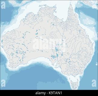 Mappa di australia Illustrazione Vettoriale