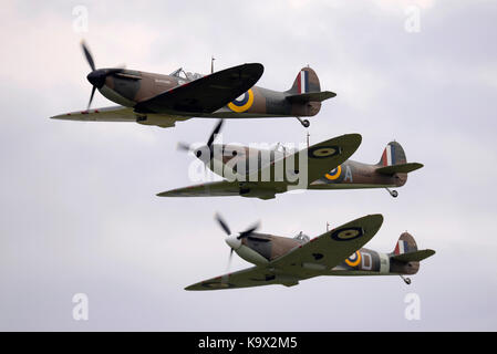 Spitfire al Duxford September Airshow Foto Stock