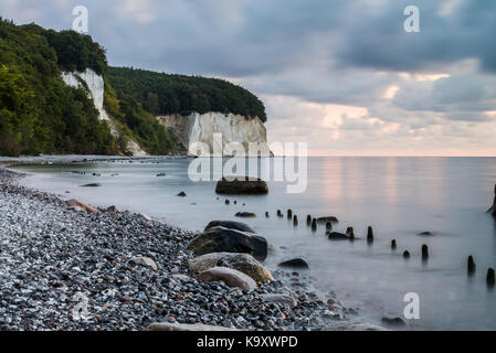 Chalk cliffs, jasmund national park, sassnitz, mar baltico, Rügen, Meclemburgo-Pomerania occidentale, Germania, Europa. Foto Stock