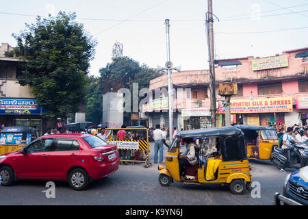 Hyderabad, India-23th settembre,2017 ramnarayan edificio è un popolare punto di riferimento di sultan bazaar street in Hyderabad, India Foto Stock