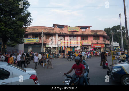 Hyderabad, India-23th settembre,2017 ramnarayan edificio è un popolare punto di riferimento di sultan bazaar street in Hyderabad, India Foto Stock