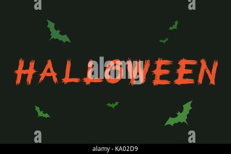 Lettere vettoriali scritte a mano di Halloween Illustrazione Vettoriale