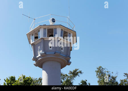 Ex torre di guardia della RDT, la torre di confine del Mar Baltico, la località Baltica di Kühlungsborn, Meclemburgo-Pomerania occidentale, Germania Foto Stock