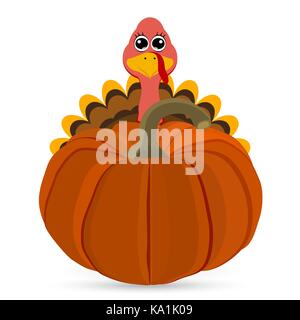 La Turchia pilgrimin sul giorno del ringraziamento Illustrazione Vettoriale