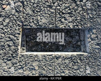 Luogo di campione di asfalto di rivestimento in calcestruzzo. kern Foto Stock