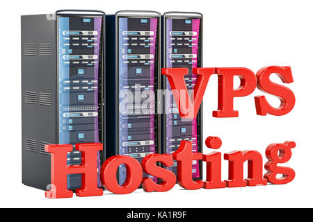 Vps (virtual private server) Internet hosting, rendering 3D Foto Stock