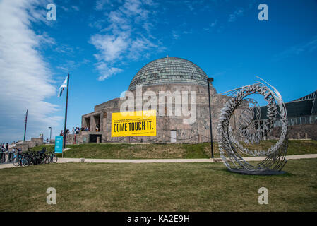 Chicago, acquario sul lago michigan promenade Foto Stock