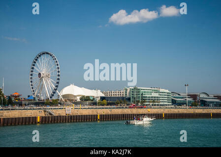 Chicago, il Navy Pier un complesso di svaghi sul lago Michigan Foto Stock